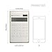 CAVEEN Calculator Ultra Thin Solar Power Calculator for Home Office Desktop Calculator Tilted LCD Display Business (White Basic)