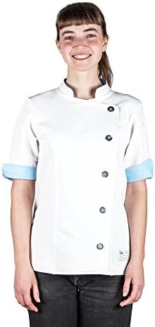 Crew Apparel Women's Chef Coat The Stephany Made in America (S, White)