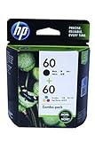 HP 60 Black and Color Combo in Genuine Original Factory Sealed Retail Packaging