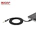 MiCar M1 Lightning to 3.5 mm Male Aux Stereo Audio Cable, Premium Nylon Car Aux Cable for iPhone X/8/7/7 Plus, Supporting Latest iOS 11 Or Above (3')