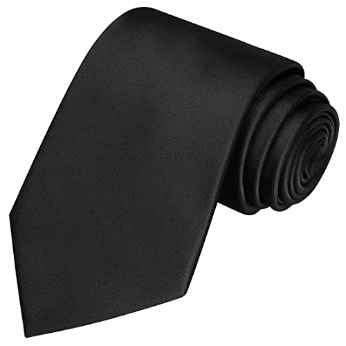 KissTies Mens Apple Red Tie Solid Wedding Necktie