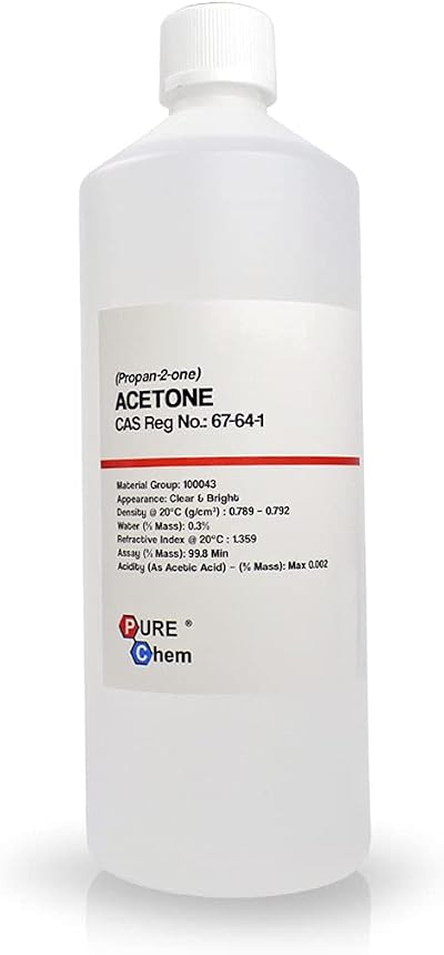 Trade Chemicals Pure Acetone 99.8% Nail Polish Remover 1L Clear