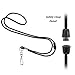 Mifflin-USA Safety Lanyards and Vertical ID Badge Holder (Black, 2.25x3.5 Inch, 5 PK), Detachable Lanyard + Clear Plastic Name Card Holder
