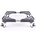 Universal Movable Adjustable Mobile Base for freezer washer dryer stand, with 8 Locking Rubber Swivel Wheels Anti vibration Mute Cart outdoor Roller Dolly Trolley for Washing Machine Stand Base WS02