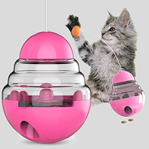 3T6B Cat Food Dispensing Toy, Cat Tumbler Food Dispenser Cat Fodder Leaky Ball Puzzle Toy