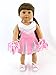 Pink and White Doll Cheerleader Outfit - Outfit includes Pom Poms-18 Inch Doll Clothes - Fits 18