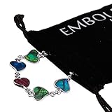 Colorful Cute Heart Abalone Paua Shell Designer Jewelry Love Bracelet for Girl Woman