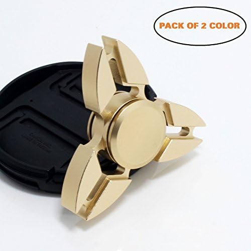 HANCARA - High Speed Spinner - Made Of Stainless Steel - Long Time Spin - Perfect Gift Toy For Everyone - Pack of 2 Gold &amp; Silver Color