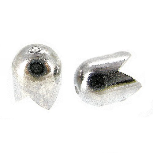 4 pcs .925 Sterling Silver 5mm Leather Cord Chain End Cap Bead / Findings / Bright