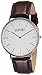 August Steiner Men's Classic Slim Watch - On Distressed Genuine Leather Strap - AS8084