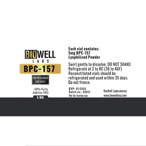 bpc 157 biowell labs BioWell Labs - Body Protective Compound - BPC 157 Research Proven Quality -  5mg in Saudi Arabia