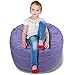 Stuffed Animal Bean Bag Storage Chair in Orchid - 2.5ft Large Fill & Chill Space Saving Toy Organizer for Children - For Blankets, Teddy Bears, Clothes & Bedding