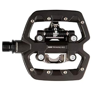 LOOK Cycle – GEO Trekking Roc Bike Pedals – Ultra-Robust Aluminum Hybrid Pedals – 1 Clipless Face, 1 Flat Face – Ideal…