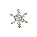 LUX ACCESSORIES Snowflake Wintertime Christmas Crystal Xmas Brooch Pin
