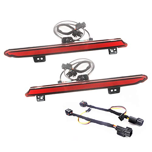 GTINTHEBOX OEM Red Lens Led Rear Bumper Reflector Brake Tail Light w/Sequential Flash Singal Lights for 18 19 Honda Accord