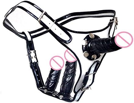 Women Strapon s Strap on Three Removable Phalluses Man G-ays s-ex Toys Panties Product A-nal for Couples,Color H,Two