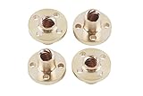 Eowpower 4Pcs Brass Flange Trapezoidal 4 Start Nut for 3D Printer Z Axis 8mm Lead Screw