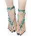 Handmade Bohemian Style Crochet Barefoot Sandals (Sold As Pair)