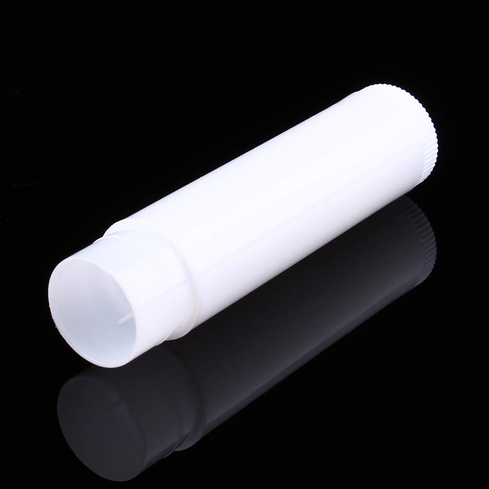 100PCS 5ml Clear White Lip Balm Container Tube,Round Plastic Lip Balm Tubes - BPA