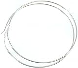 Extra Large 4.5 Inch Silver Tone or Gold Tone Basketball Wives Hoop Earrings 283P
