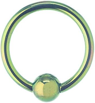 Titanium Captive Bead Ring (CBR) (Multiple Sizes and Colors Available)