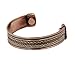 Smooth Copper & Brass Twist Copper Bracelet With Magnets