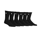 Polo Ralph Lauren Crew Sport Socks 6-Pack, One Size, Black
