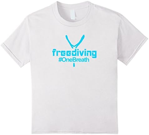 Kids Freediving "#OneBreath" Diving T-Shirt HardCore Diver 8 White