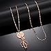 Jovitec Fashion Lanyard, Necklace Chain Lanyard for ID Badge Holder and Key Chain, Women's Chain Inspirational Pendant (Rose Gold)