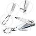 Bememo 12 Pcs Stainless Nail Clippers Set Fingernail Clippers and Toenail Cutter Tool Set, Men, Women, Elder, Home Travel Salon Care