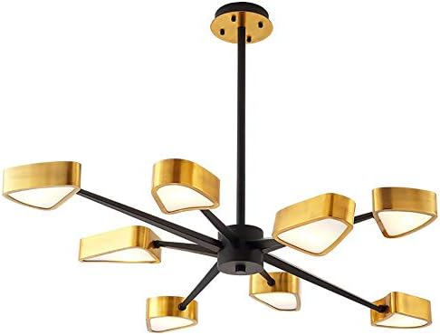 Pleasur Modern Chandelier 8 Heads Gold Metal Pendant Lights Led Acrylic Industrial Ceiling Light For Living Room Study Bedroom Restaurant Gold Amazon Ae