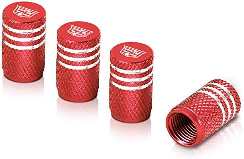 Qideloon タイヤバルブキャップ アルミバルブステムキャップ キャデラックアクセサリー 車 トラック バイク 4個入り