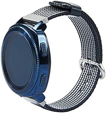 NXDA Nylon Weave Band Wrist Strap Adjustable Fitting Wristband Wraps for Samsung Galaxy Watch 42mm/Gear Sport (Black)