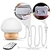 Night Lights for Kids, ANGTUO LED Mushroom Night Light for Kid Baby, Soft Silicone Lampshape,100% Rubber Wood, 4 Light Brightness and 16 Color by Wireless Remote - US Plug