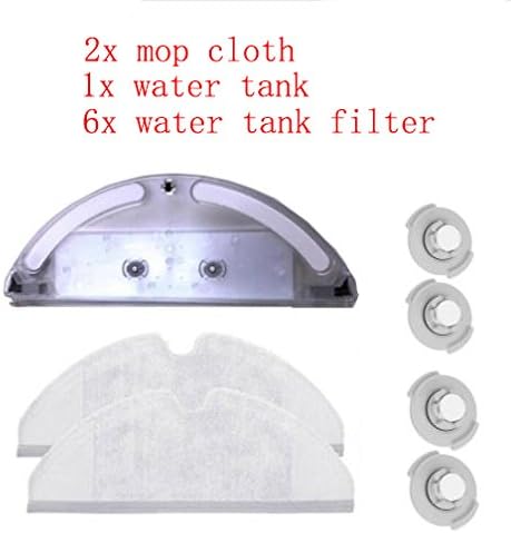 Original Accessories for Xiaomi Roborock S50 S51 Robot Vacuum Cleaner 2 Spare Parts Kits Mopping Cloth Dry Water Tank1 &amp; Water Tank Filter4 &amp; Mop Pads2
