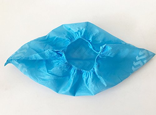 413XP86wAfL BESTeck 100 Pack/50 Pairs Anti-Skid Non-Slip Disposable Blue Polypropylene Shoe Covers One-Size Medical Booties Overshoe… - Image 5