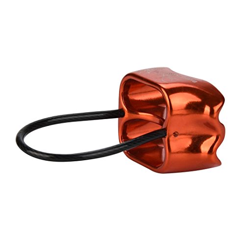 Nacome Double Slot Belay Device For Climbing Safety Abseiling Belay Rappelling Device (Orange) - Thumbnail 2
