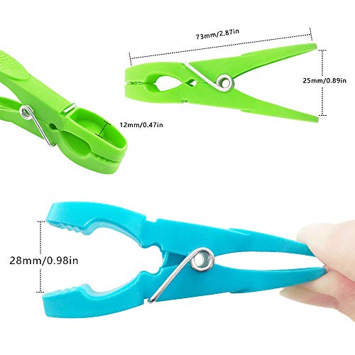 Colorful Plastic Clothespins, Heavy Duty Laundry Clothes Pins Clips