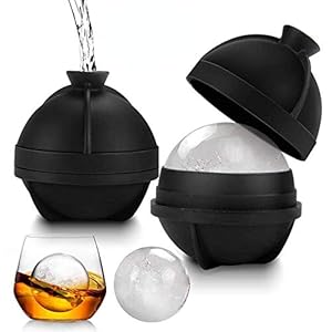 Deer Platz 2 STKS Ice Ball Mold Set, Creatieve Siliconen Whiskey Ice Cube Ball, Mit Trichter, voor diepvriezer, whisky…