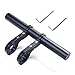 KANGBUKE Bike Handlebar Extender,Bicycle Handlebar Extension Aluminum Alloy Mount Holder Double Clamp Bike Bracket Bicycle Accessories for Flashlight Speedometer (Black)