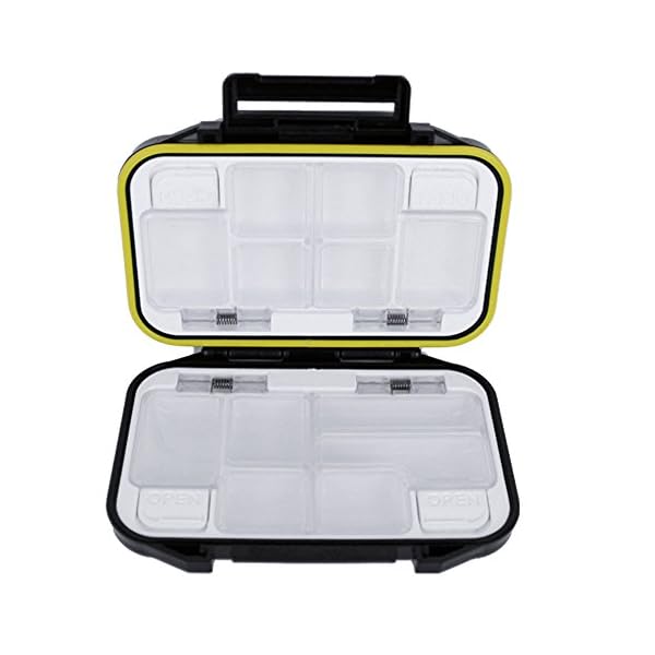 Ezyoutdoor-Plastic-12-Compartments-Storage-Case-Fly-Fishing-Lure-Spoon-Hook-Bait-Tackle-Box-Waterproof-Black