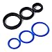 cob Silicone Cock Ring Set Erection Enhancing Penis Ring (3 Blue + 3 Black)