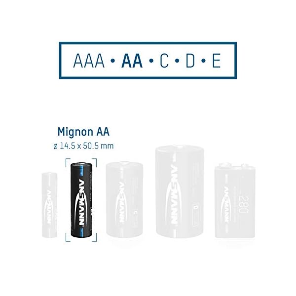 ANSMANN Akku Mignon AA, min. 2650 mAh 1,2V, 8 Stück, wiederaufladbar, hohe Kapazität, ideal für Taschenlampe, Wecker, Controller, Foto-Blitz, Radio – Bild 8