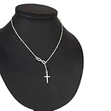 Ammazona Fashion Casual Personality Infinity Cross Lariat Pendant Necklace Chain