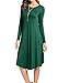 levaca Womens Fall Long Sleeve Draped Swing Loose Casual Tunic Dress Green XL