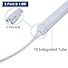 6ft US Plug Power Cable Wire for T5 T8 Double End 3Pin LED Tube, CNSUNWAY Extension Cord for Integrated LED Fluorescent Tube Light Bulb - 3 Pack