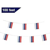 TSMD Russia Flag, 100 Feet Russian Flag National Country World Pennant Flags Banner,Party Decorations For Olympic,Grand Opening,World Cup,Bar,School Sports Events,International Festival Celebration