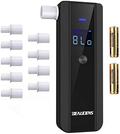 BEAUDENS Personal Breathalyzer Professional Alcohol Breath Tester with Accurate and Fast Results
