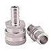 DERNORD 1/2 Inch Stainless Steel Quick Disconnect Set - Beer Brewing Connector Kit (Barb Female/MPT Male)