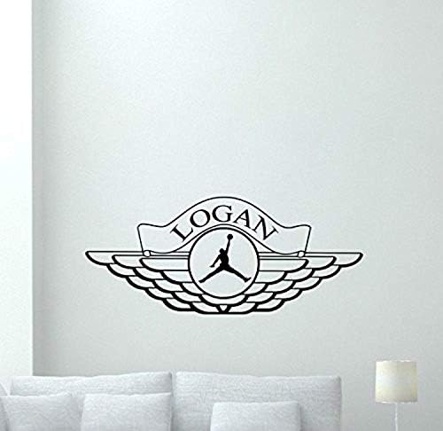 Vinyl Wall Decal Personalized Name Air Jordan Custom Name Sport Basketball Stencil Gym Kids Teen Boy Room Nursery Bedroom Vinyl Decor Sticker Mural Art Print TT8707